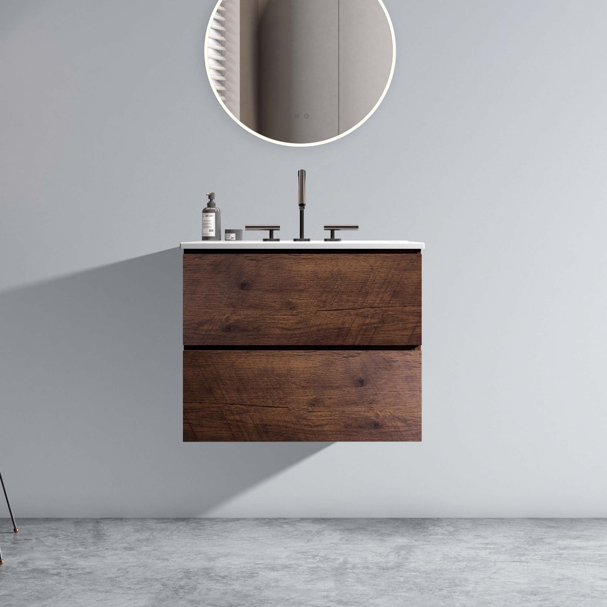 Ebern Designs Modern Wall Mounted Bathroom Vanity Without Drain With ...